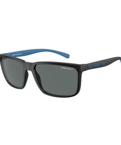 Arnette Stripe Sunglasses Matte Black Dark Grey Polarized
