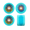 Slime Balls Skateboard Wheels 66mm Chrome Light Ups OG Slime 78A Trans Blue