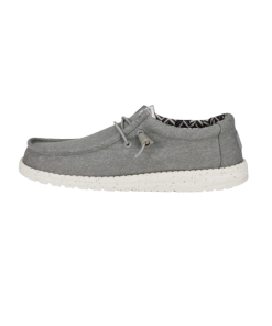 Mens Wally Stretch Canvas Light Grey