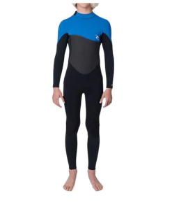 Rip Curl Omega Boys 4/3 mm Back Zip Blue