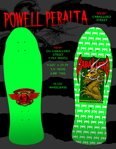 thumbnail image 2 of POWELL PERALTA Caballero "Street - Dragon" Skateboard Deck Bones Brigade Series 13 2 of 14