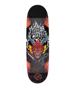9in Stranger Things Hellfire Club Flames Santa Cruz Skateboard Deck