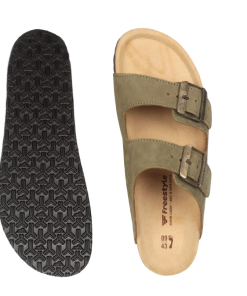 Alternative view of Freestyle Corkies Sophie Ladies Anatomical Premium Nubuck Leather Sandals Olive