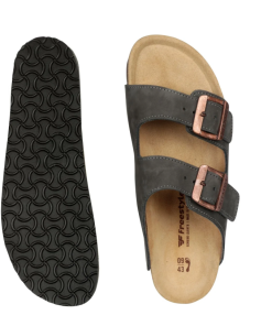 Alternative view of Freestyle Corkies Mattheus Premium Leather Anatomical Health Sandal Charcoal