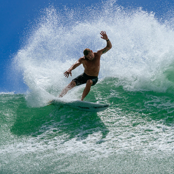 FCS II Mick Fanning Glass Fibre Fusion Tri Fin Set Smoke White (M) - Image 3