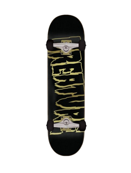 Creature Logo Outline 8.25" Complete Skateboard Black Gold