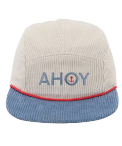 Ahoy Corduroy Cap Cream / Blue