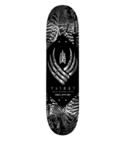 Powell Peralta Skeleton Silver Foil FLIGHT Skateboard Deck - 8.25 K26