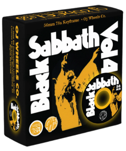 Alternative view of OJ Black Sabbath Vol 4 Keyframe 87a Skateboard Wheels in Black