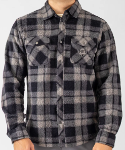 O'Neill Mens Glacier Plaid High Pile Superfleece Jacket