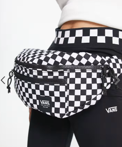 Alternative view of Vans Range waist bag in black and white checkerboard