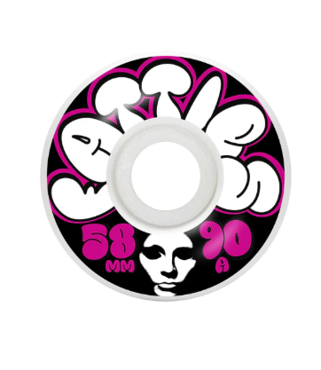 Opera Fatties 58mm 90a Wheels (White/Pink)