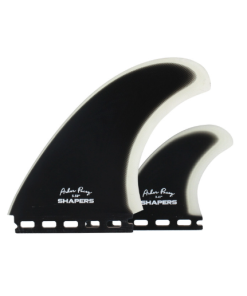 Shapers Asher Pacey 5.59" Twin Fin Set +Trailer - Black Clear