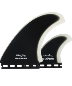 Shapers Asher Pacey 5.79" Twin Fin Set + Trailer - Black Clear