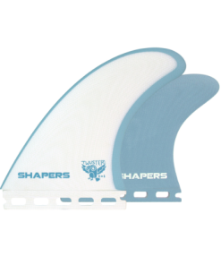 Shapers Twuster Pro 2+1 Twin Fin Set - White Blue