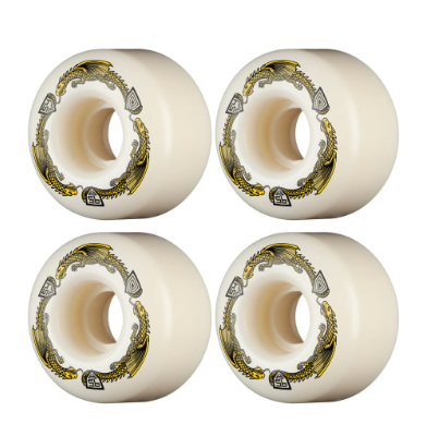 Powell Peralta Skateboard Wheels 54mm x 34mm Dragon Formula 95A V4 Symmetrical Off White