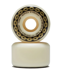 Bones X-Formula V7 Double-Lock Skateboard Wheels - Natural 54mm 99a