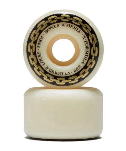Bones X-Formula V7 Double-Lock Skateboard Wheels - Natural 54mm 99a