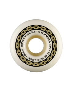 Bones X-Formula V7 Double-Lock Skateboard Wheels - Natural 56mm 99a