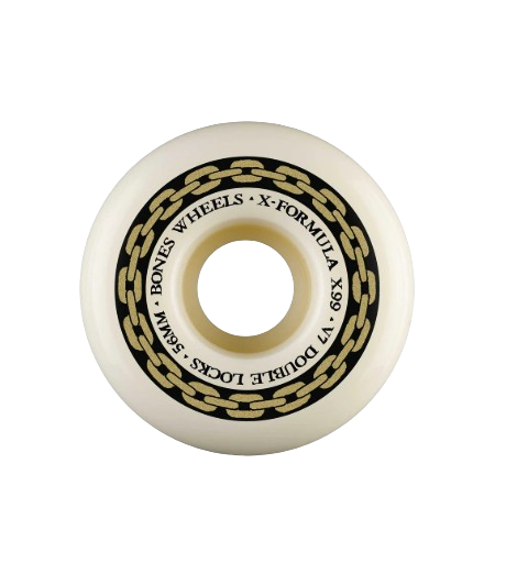 Bones X-Formula V7 Double-Lock Skateboard Wheels - Natural 56mm 99a