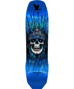 8.45x31.8 Powell Peralta Andy Anderson Heron Pro Maple Shaped Deck - Blue Foil