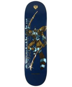 Powell Peralta Caballero Gundam 8.5 Flight 244 Shape Skateboard Deck - blue/gold foil