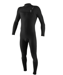 NEW STOCK 2026 O'Neill Mens Hyperfreak 4/3+ Chest Zip Wetsuit Black / Black