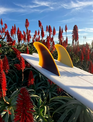 Good For You Fin Co. Destroyer Twin Fins (Aubergine / Butter) - Image 2