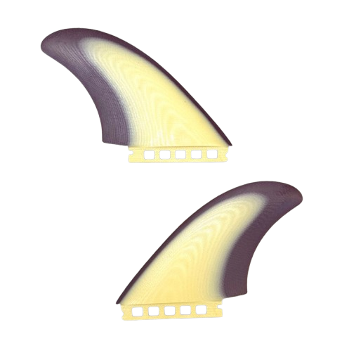 Good For You Fin Co. Destroyer Twin Fins (Butter / Aubergine) - Image 2