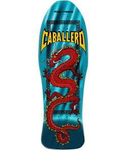 Powell Peralta Steve Caballero Chinese Dragon Reissue Skateboard Deck Aqua Foil - 10 x 30