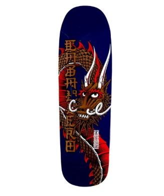 Powell Peralta Steve Caballero Ban This Dragon Reissue Skateboard Deck Navy/Copper Foil - 9.265 x 32