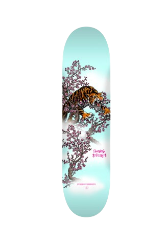 Powell Peralta Yosozumi Tiger Skateboard Deck Light Blue - Shape 244 K20 - 8.5 x 32.08