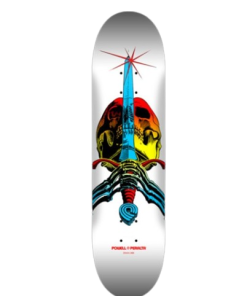Powell Peralta Skull & Sword Skateboard Deck Yellow Fade / White - Shape 243 - 8.25 x 31.95