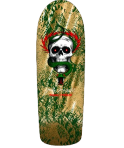 Powell Peralta Mike McGill Skull & Snake Skateboard Deck Green/Gold Foil- 10 x 30.125