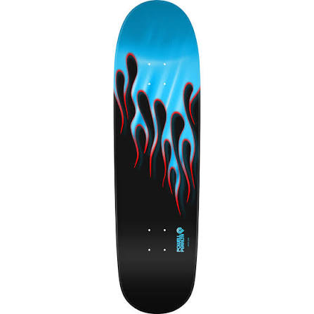 Powell Peralta Hot Rod Flames Re-Issue Skateboard Deck - Light Blue Foil 9.33x33.25