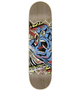 8.25in Damaged Hand 7 Ply Birch Santa Cruz Skateboard Deck