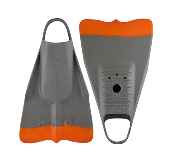 DaFiN Pro Classic Bodyboard Fins (grey / orange)