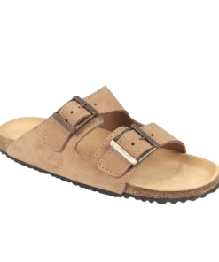 Corkies Mattheus Mens Premium Leather Anatomical Health Sandal (Khaki)