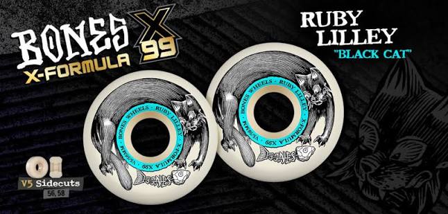 Bones X-Formula Ruby Lilley Black Cat 99a V5 Wheels - Image 2
