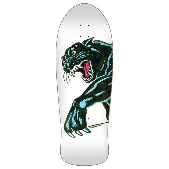 10.54in Natas Kaupas Sketch Panther Reissue Santa Cruz Skateboard Deck