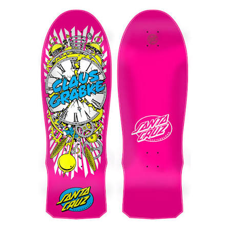 10.04in Claus Grabke Exploding Clock Reissue Santa Cruz Skateboard Deck