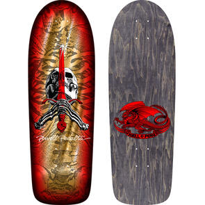 Powell Peralta OG Skull & Sword Reissue Skateboard Deck Gold Foil - 10 x 30