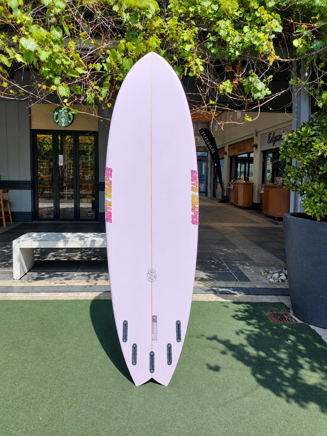 Smth Shapes Retro Fish Swallow 6'10" (Pastel Pink) - Image 2