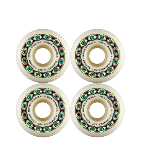 BONES WHEELS X-Formula Skateboard Wheels Pudwill Frying Eyes 53 V2 Locks X-Formula X97 4PK
